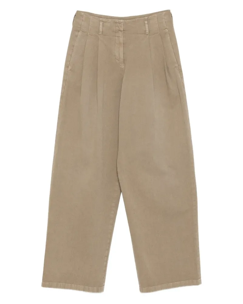 Golden Goose Wide-Leg-Hose mit Bundfalten - Grün Grün