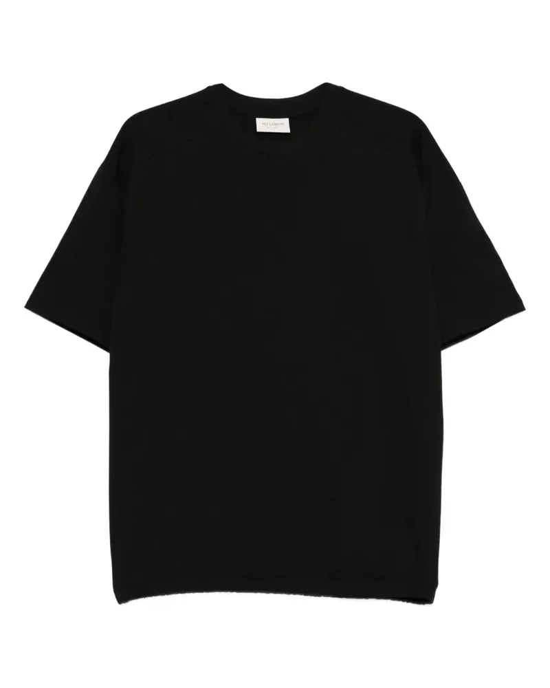 Yes London T-Shirt mit rundem Ausschnitt - Schwarz Schwarz