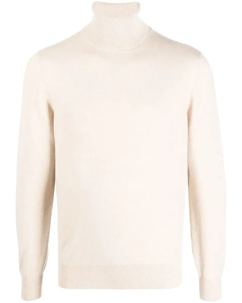 Brunello Cucinelli Kaschmirpullover mit Stehkragen - Nude Nude
