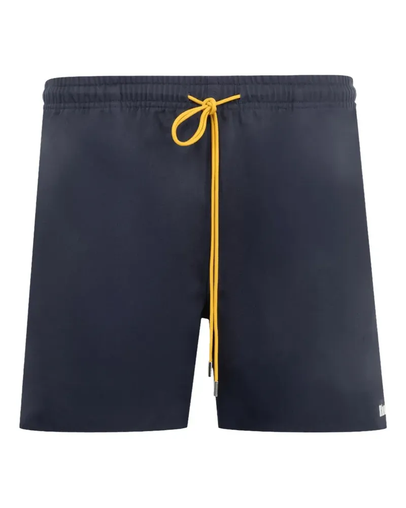 RHUDE logo-print bermuda shorts - Blau Blau