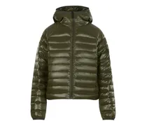 Leichte Daunenjacke mit Kapuze - Grün