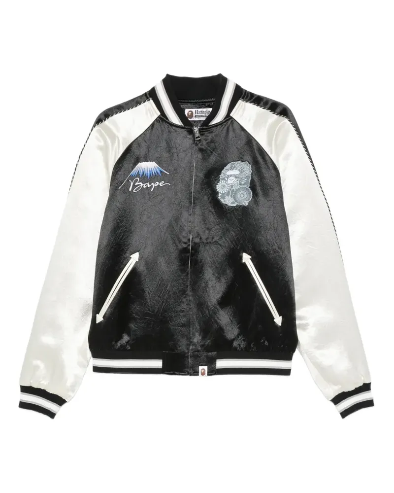 BAPE embroidered Bape souvenir jacket - Blau Blau