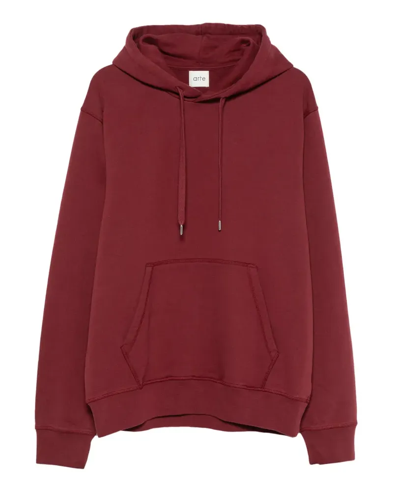 Arte Antwerp graphic-print drawstring hoodie - Rot Rot