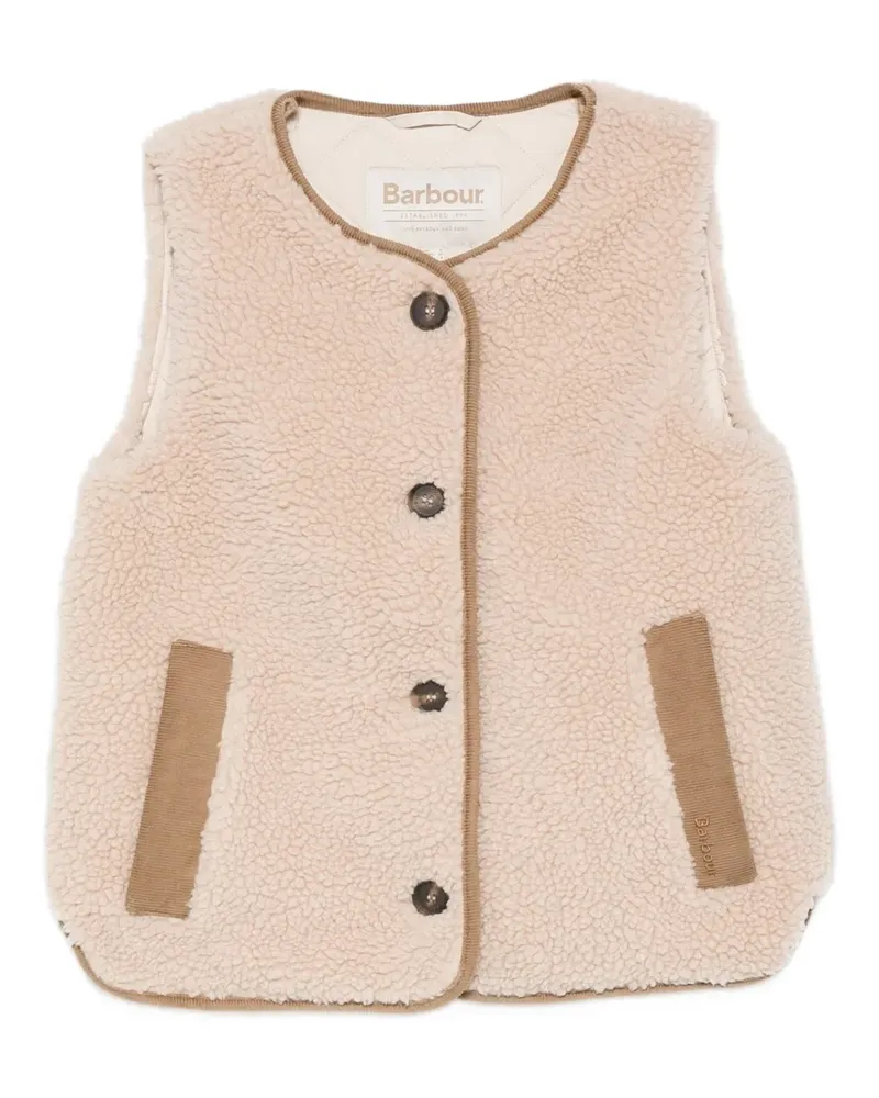 Barbour Weste mit Knopfverschluss - Nude Nude