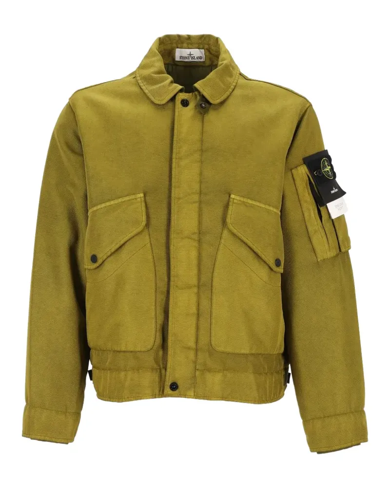 Stone Island 4100035 Dense Oxford nylon-tc jacket - Grün Grün