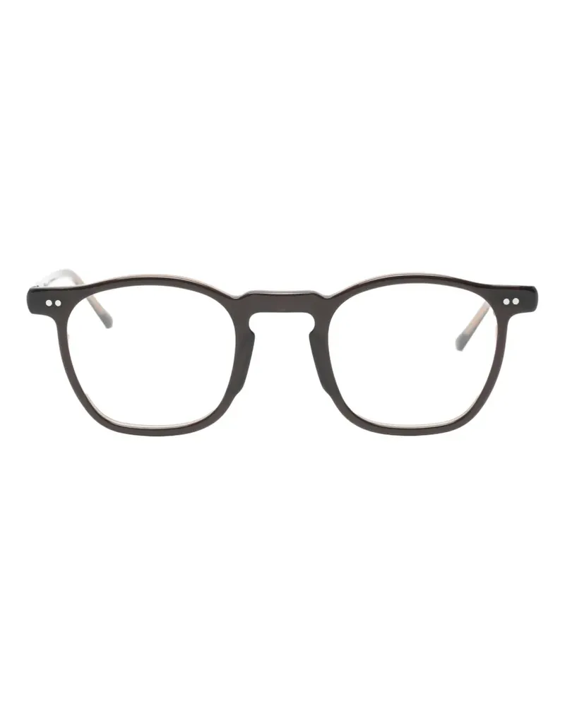 Lesca Brille mit rundem Gestell - Braun Braun