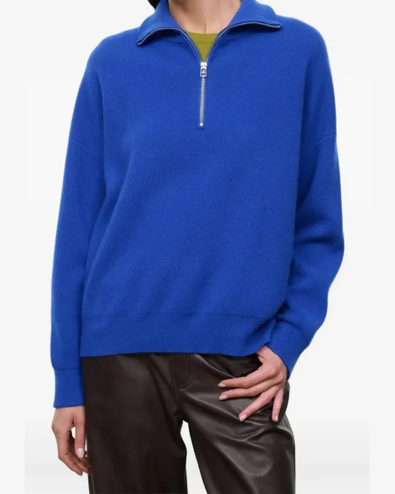 STAUD Hudson quarter-zip sweater - Blau Blau