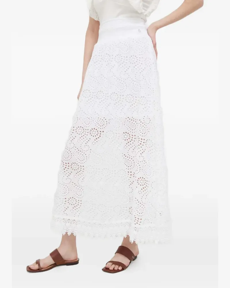 Guess Rock mit Lochstickerei - Weiß Weiß