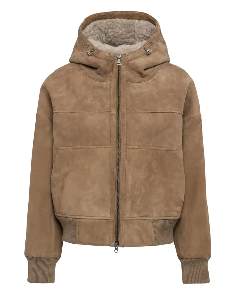 TELA Kapuzenjacke mit Reißverschluss - Braun Braun