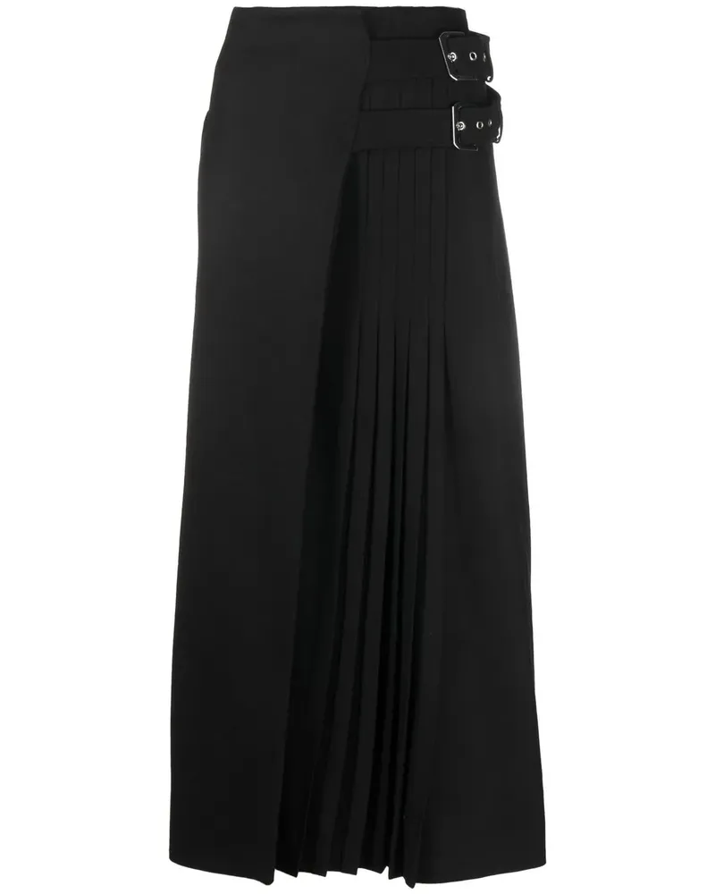 Alberta Ferretti Midirock mit Schnallen - Schwarz Schwarz