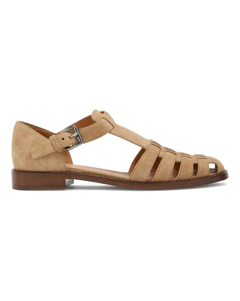 Church's suede cage ballet flats - Nude Nude