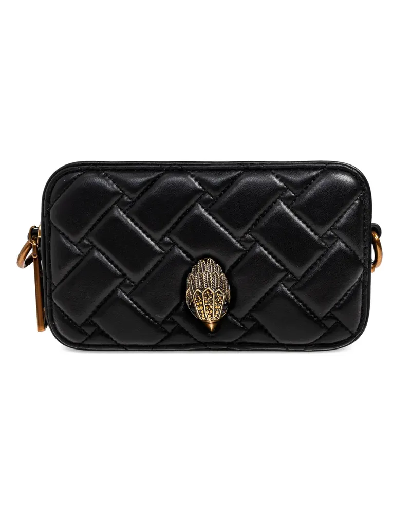 Kurt Geiger small Kensington quilted appliqué clutch bag - Schwarz Schwarz