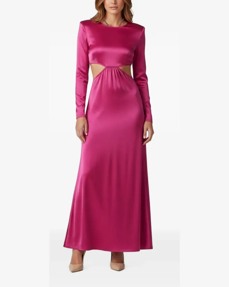 Elisabetta Franchi cut-out lamé maxi dress - Rosa Rosa