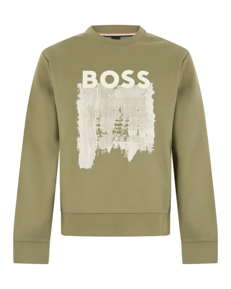 HUGO BOSS logo-print sweatshirt - Grün Grün