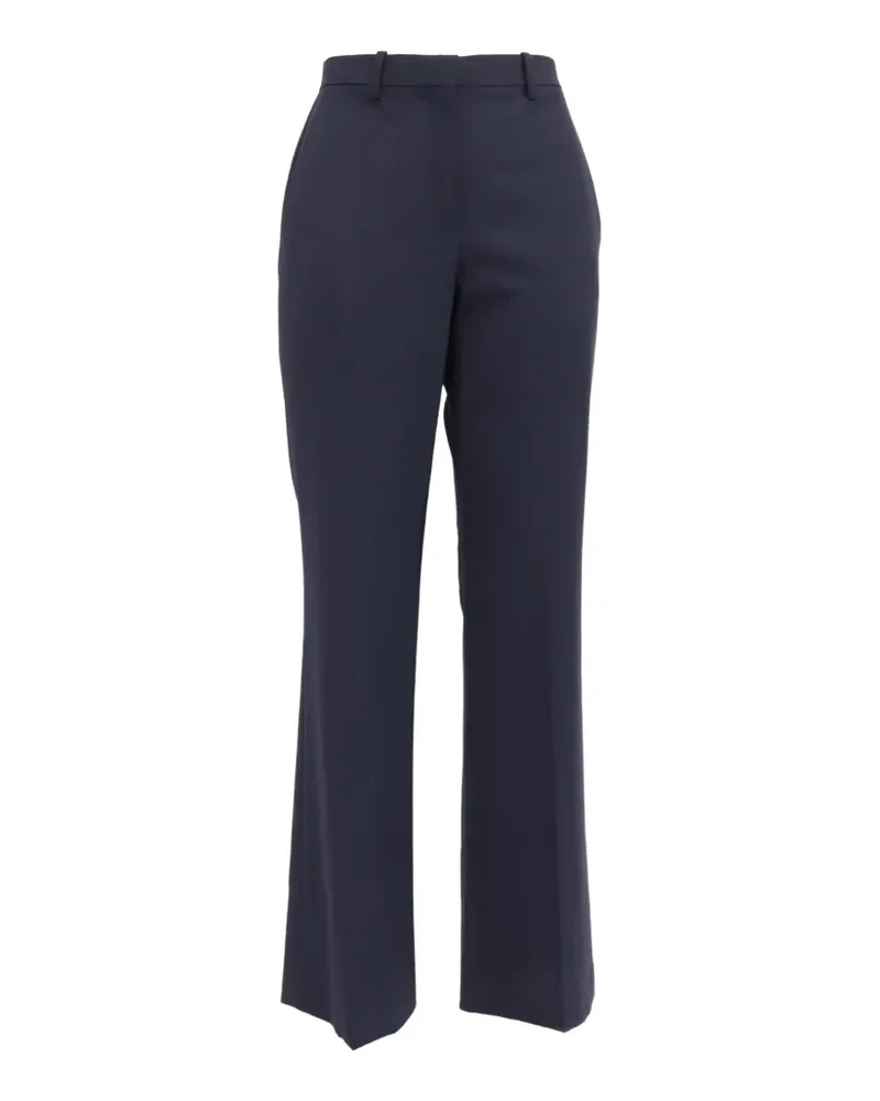 Theory tailored high-rise wool trousers - Blau Blau