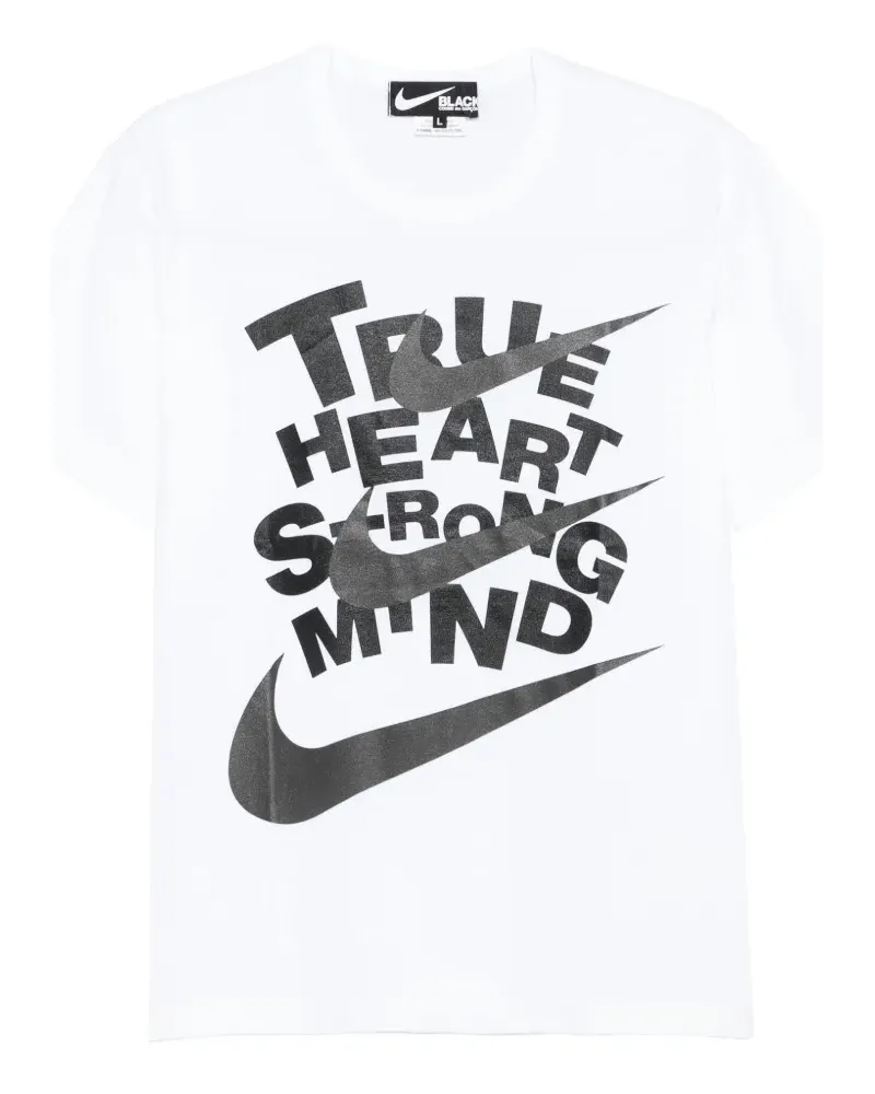 Comme des Garçons T-Shirt mit Slogan-Print - Weiß Weiß