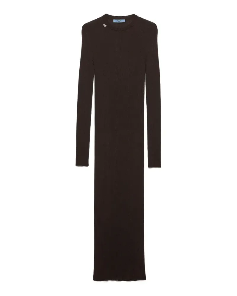 Prada Midikleid aus Wolle - Braun Braun