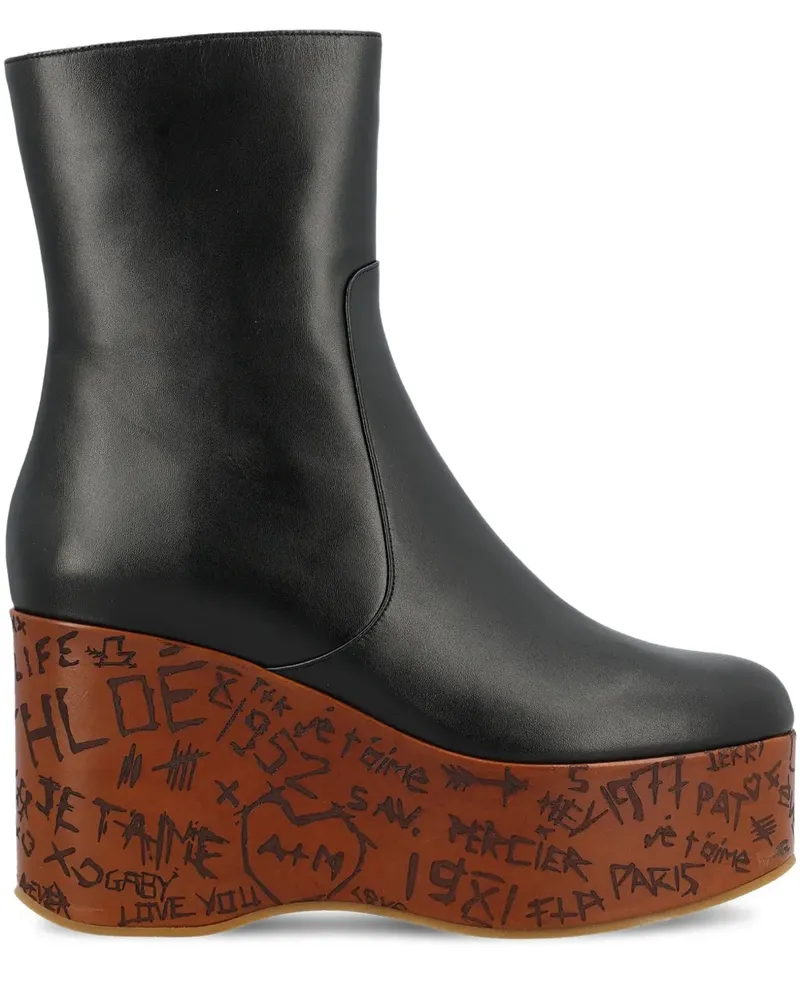 Chloé Maxime Stiefel 80mm - Schwarz Schwarz