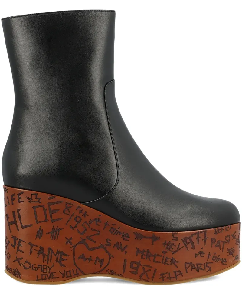 Chloé 80mm Maxime boots - Schwarz Schwarz