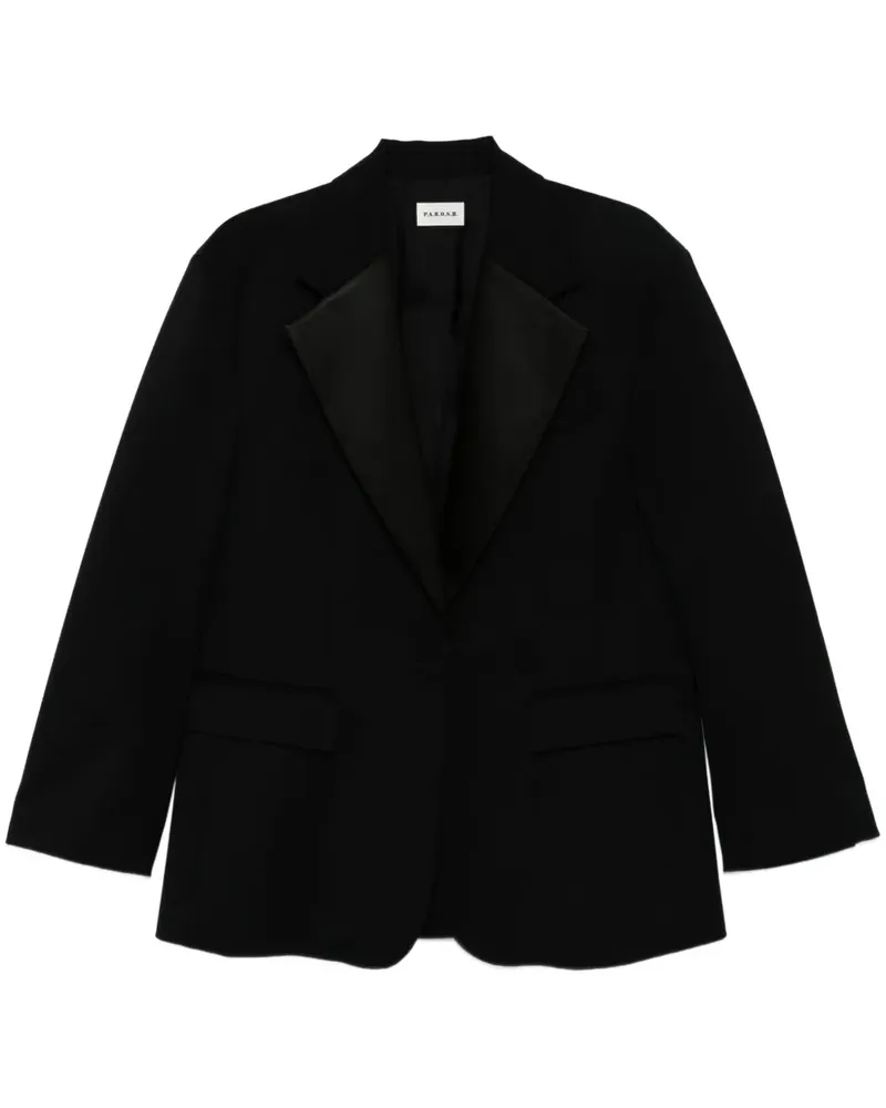 P.A.R.O.S.H. P.A.R.O H. Blazer mit breitem Revers - Schwarz Schwarz