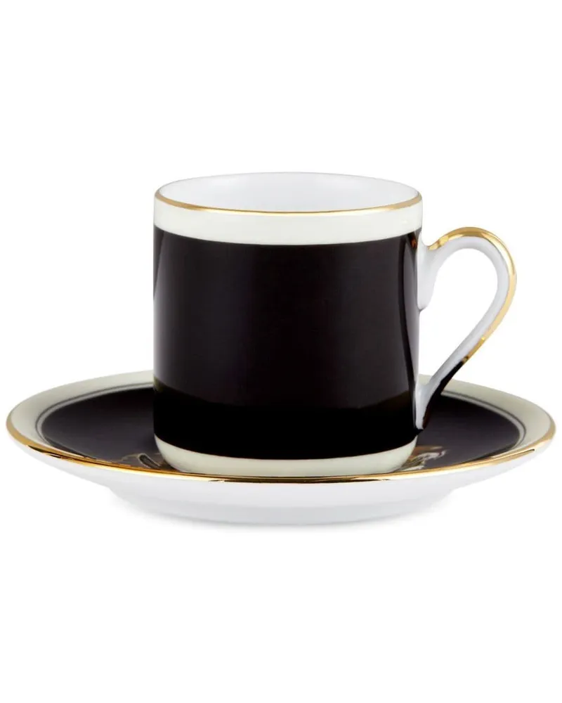 Dolce & Gabbana Espresso-Service mit Tiger-Print - Schwarz Schwarz