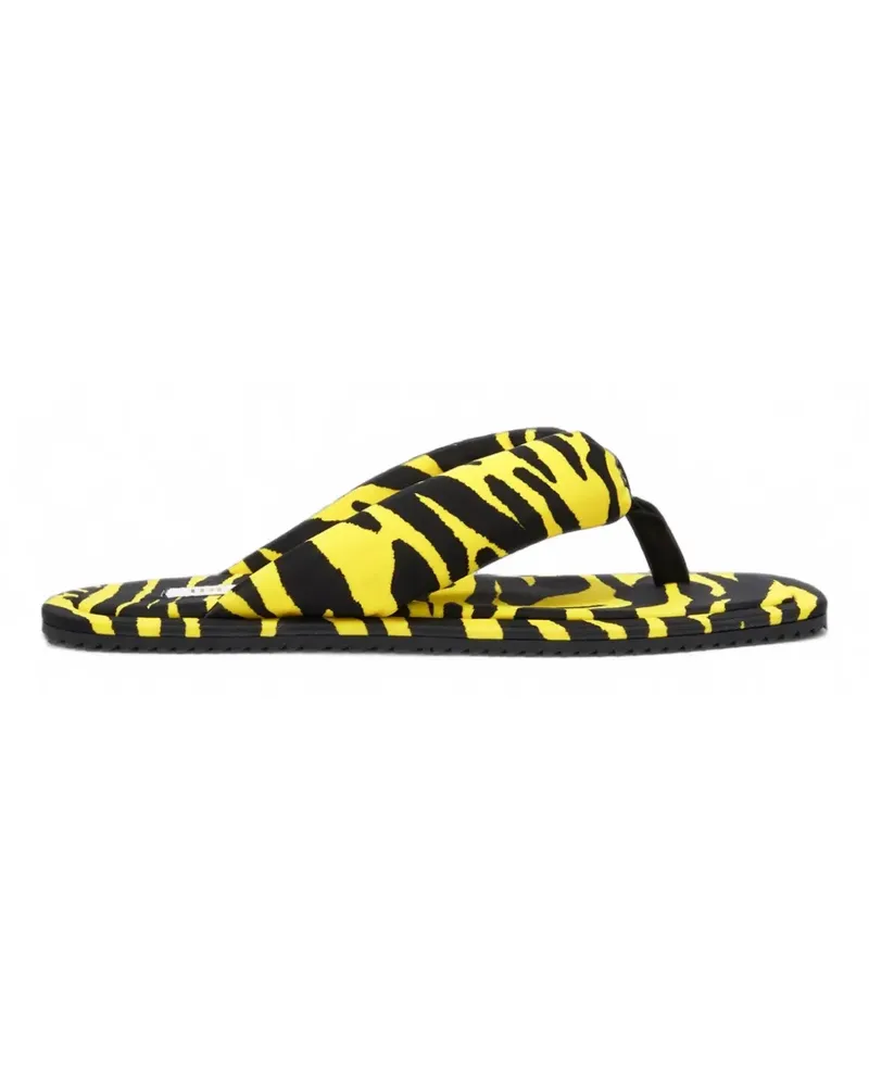 ATTICO Indie'' black and yellow flat thong - Gelb Gelb