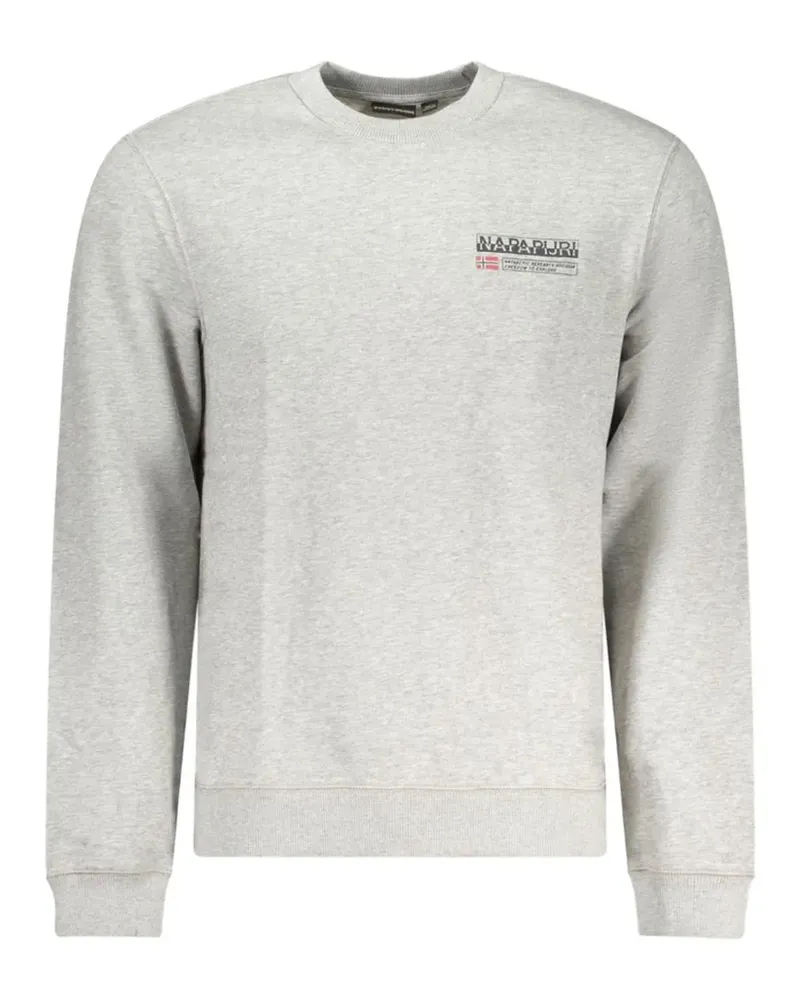 Napapijri logo-print cotton sweatshirt - Grau Grau