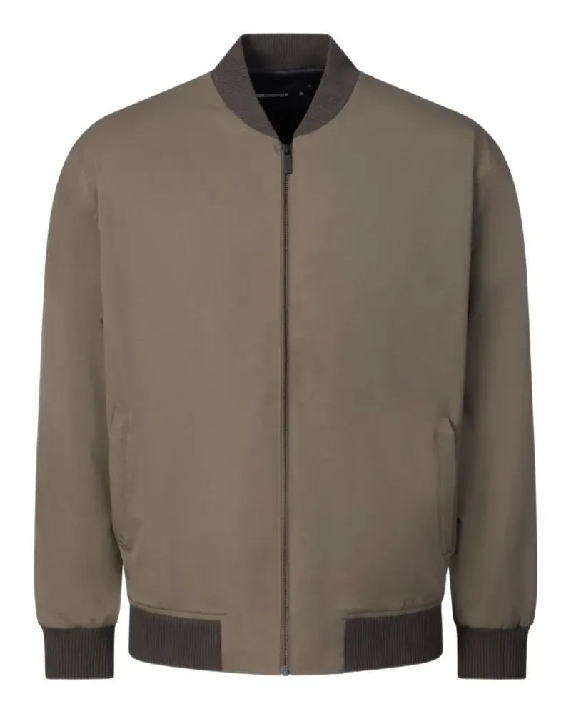 Karl Lagerfeld zip-up bomber jacket - Braun Braun