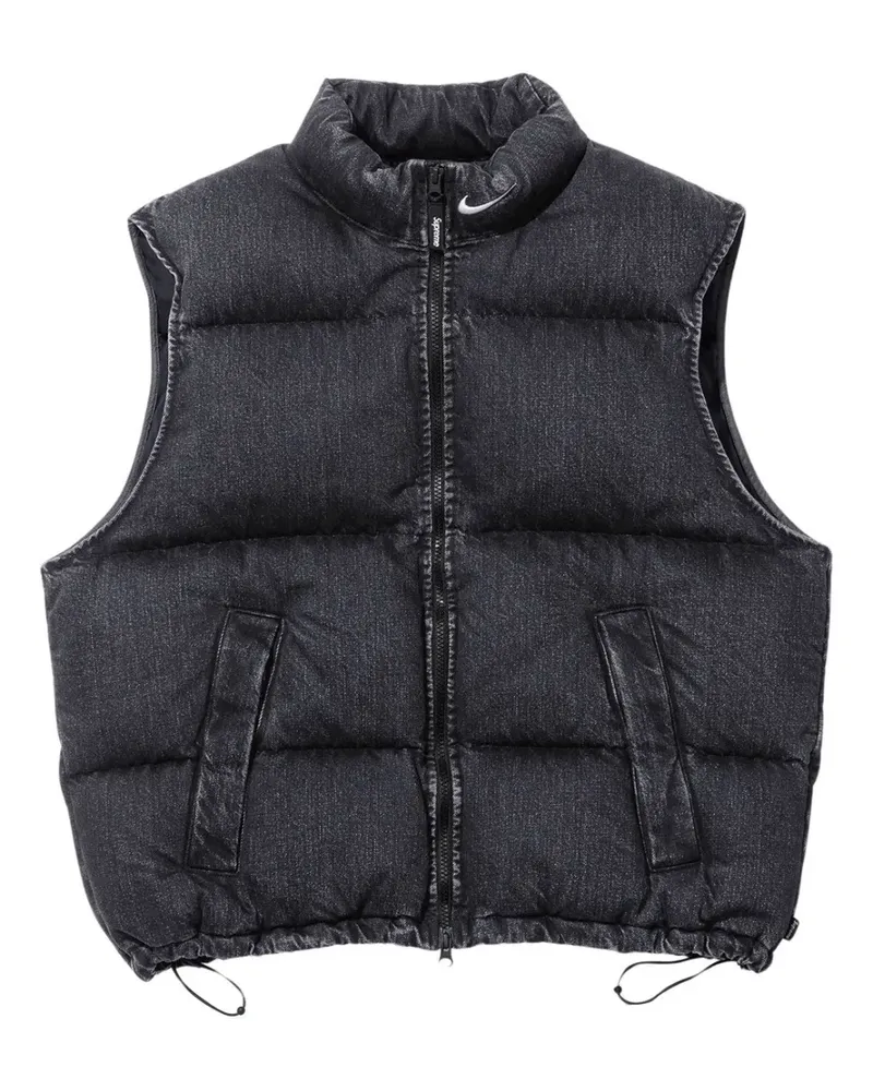Supreme Being x Nike denim puffer gilet - Schwarz Schwarz