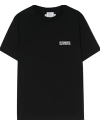 VETEMENTS T-Shirt mit Logo-Stickerei Schwarz