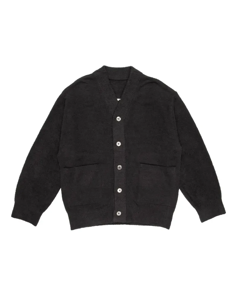 Mastermind World Cardigan mit aufgesetzter Totenkopf-Tasche - Schwarz Schwarz