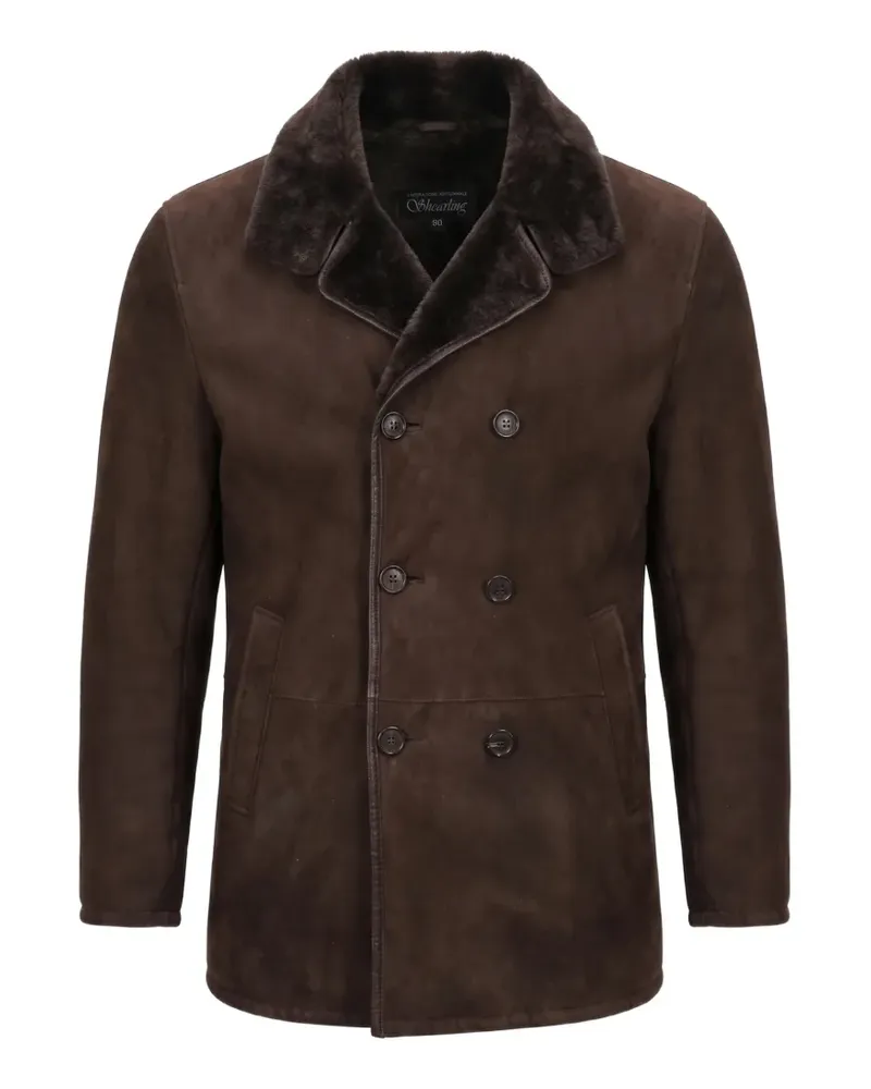 ASPESI double-breasted shearling jacket - Braun Braun