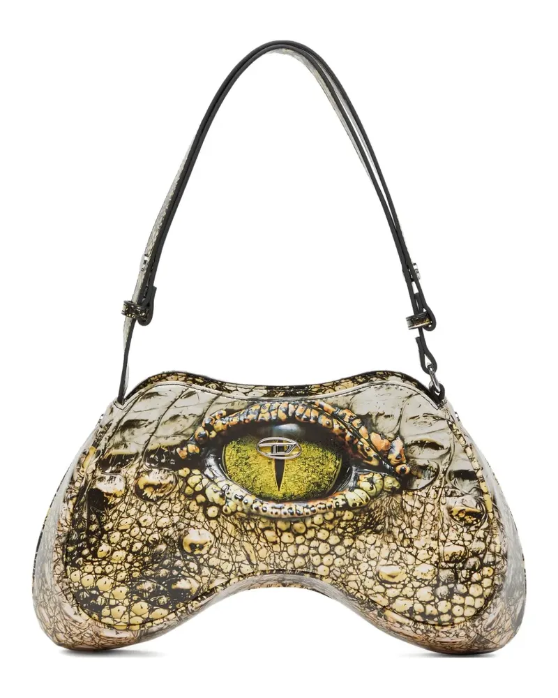 Diesel Play-Glossy Schultertasche - Nude Nude