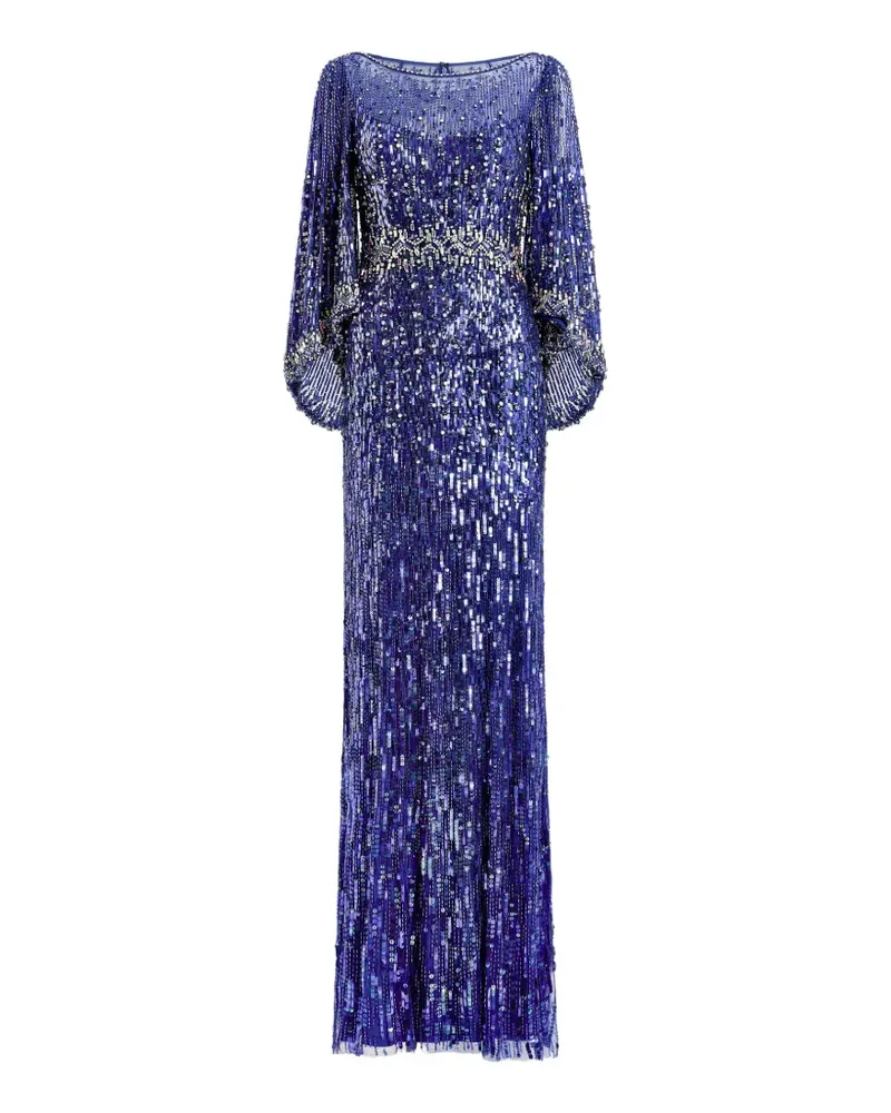 Jenny Packham Verziertes Ines Maxikleid - Blau Blau