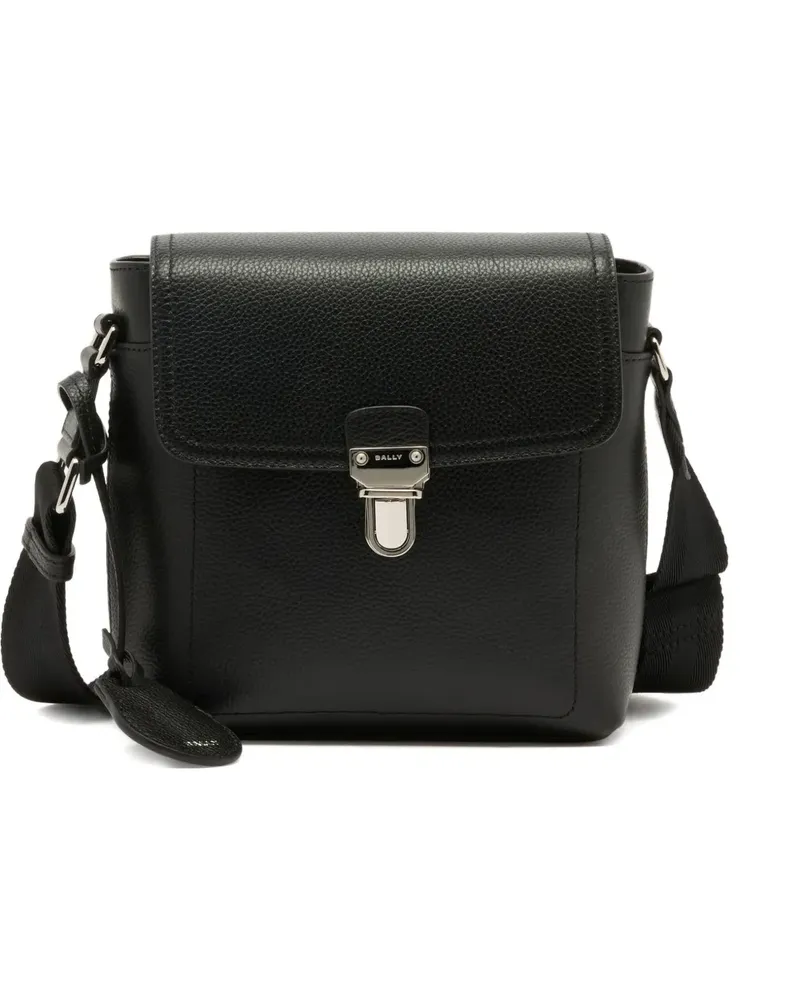 Bally Capitol grained leather crossbody bag - Schwarz Schwarz