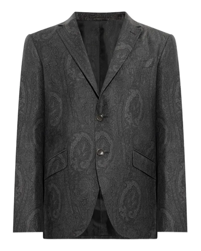 Etro Sakko mit Paisley-Print - Grau Grau