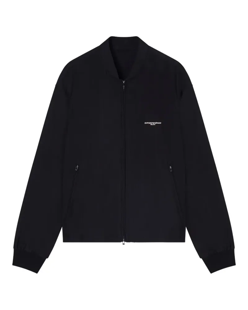 Emporio Armani Jacke mit Logo-Stickerei - Schwarz Schwarz