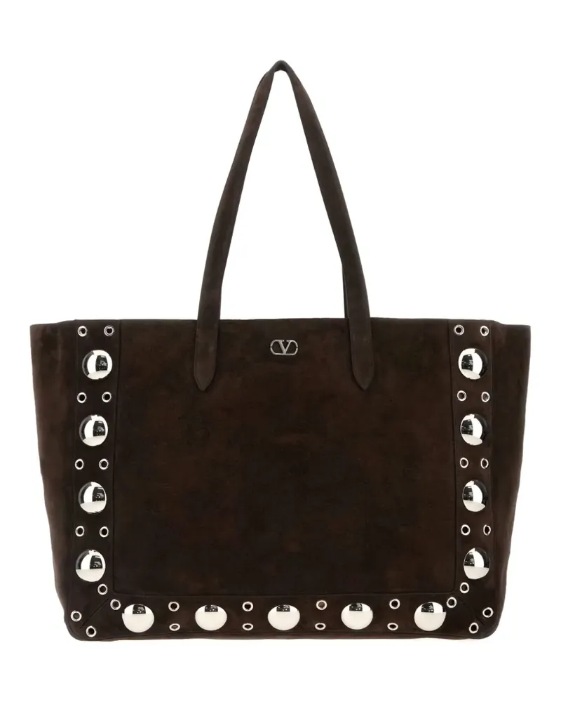 Valentino Garavani Verzierter Nellcôte Tote Bag - Braun Braun