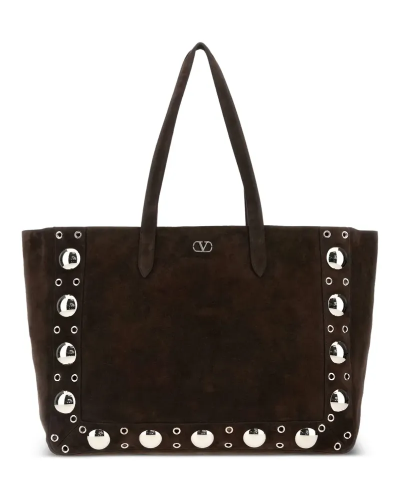Valentino Garavani Verzierter Nellcôte Tote Bag - Braun Braun