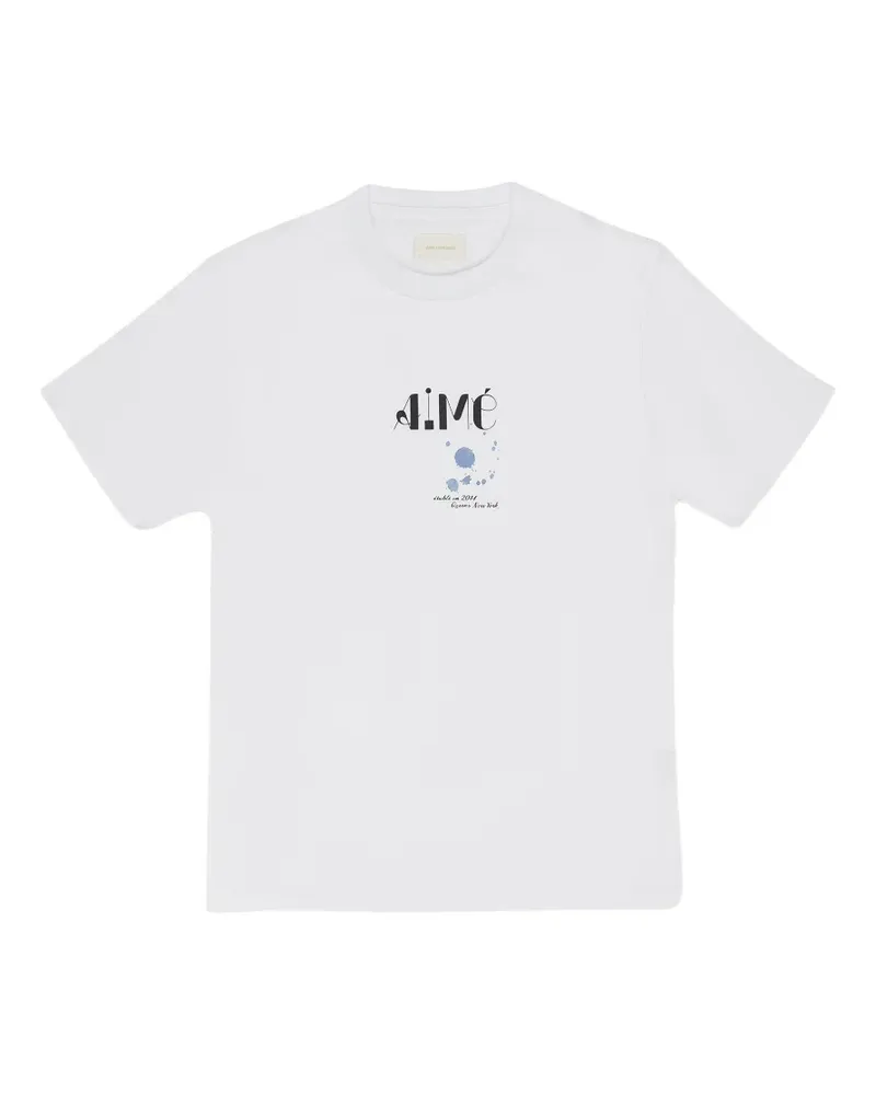 Aimé Leon Dore Studio T-Shirt mit Logo-Print - Weiß Weiß