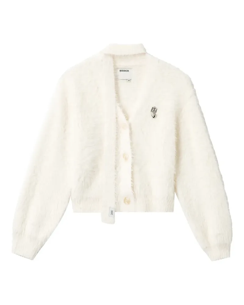 Musium Div. Fuzzy Cardigan mit Schaldetail - Nude Nude