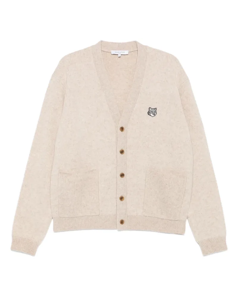 Kitsuné Cardigan mit Fuchskopf - Nude Nude