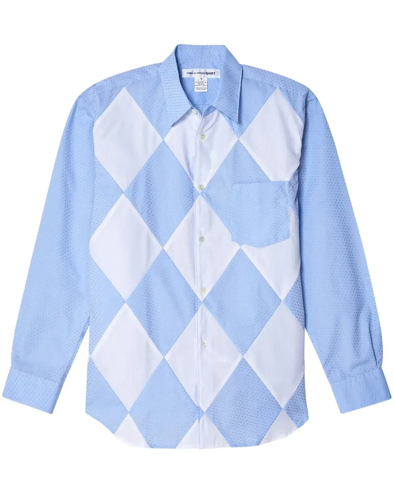 Comme des Garçons Hemd mit Argyllemuster - Blau Blau