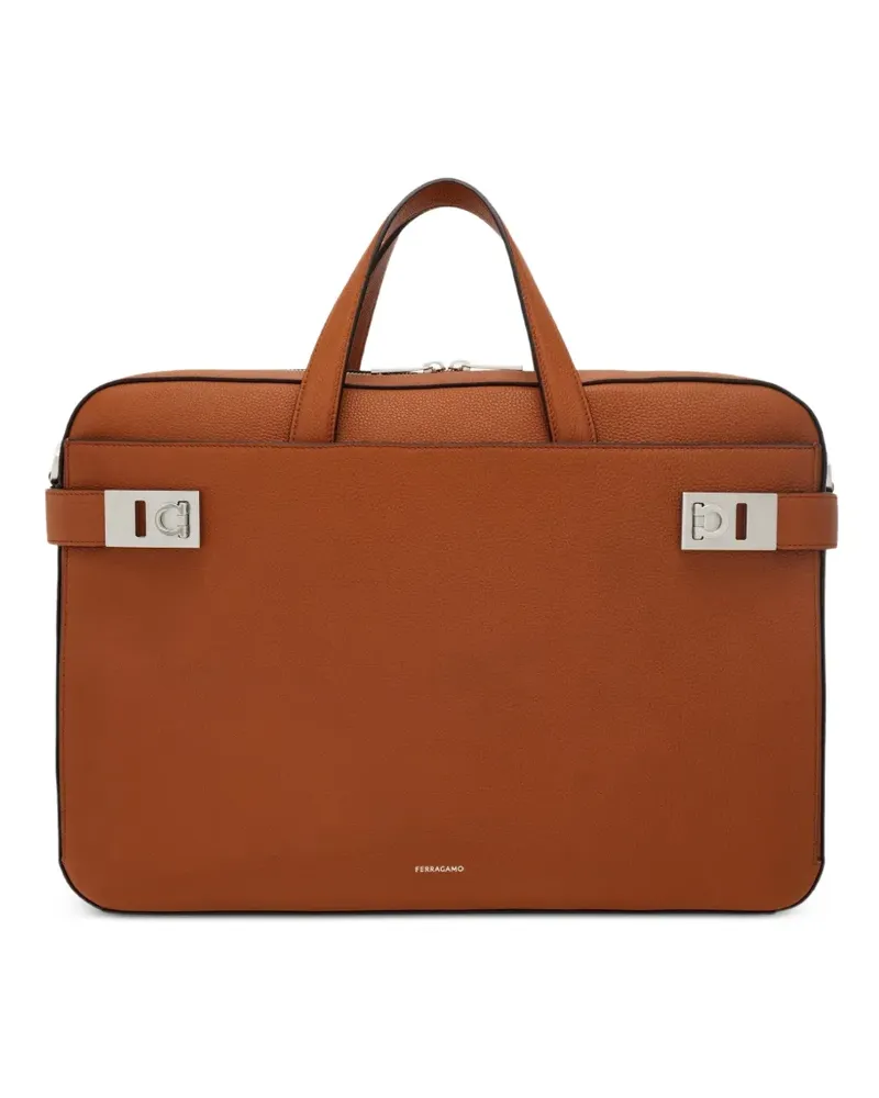 Ferragamo Aktentasche mit Gancini-Schnalle - Braun Braun