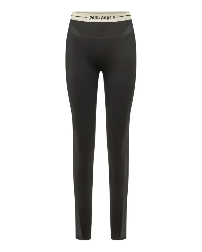 Palm Angels Leggings mit Logo-Bund - Schwarz Schwarz