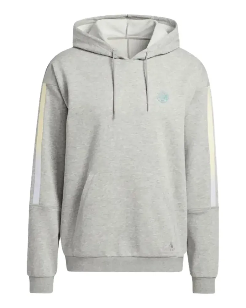 adidas Donovan Mitchell Hoodie mit gestreiften Ärmeln - Grau Grau