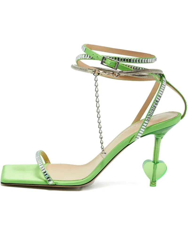Mach & Mach Pre-owned Sandalen mit Kristallverzierung 90mm - Grün Grün