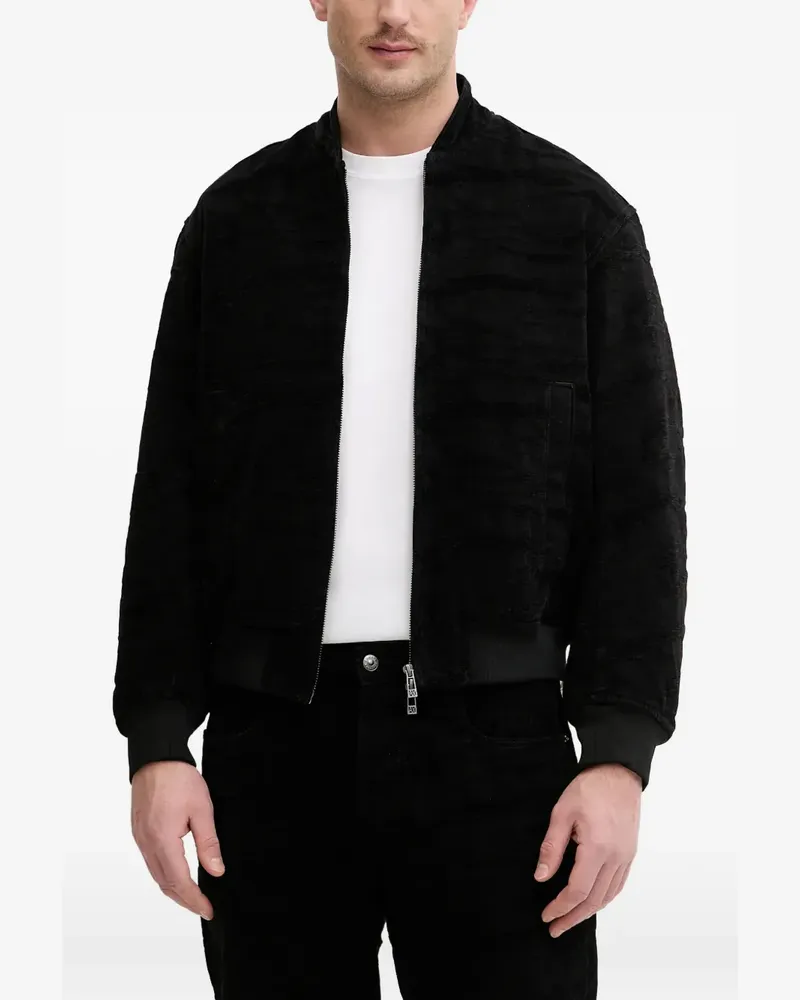 Armani Exchange textured bomber jacket - Schwarz Schwarz