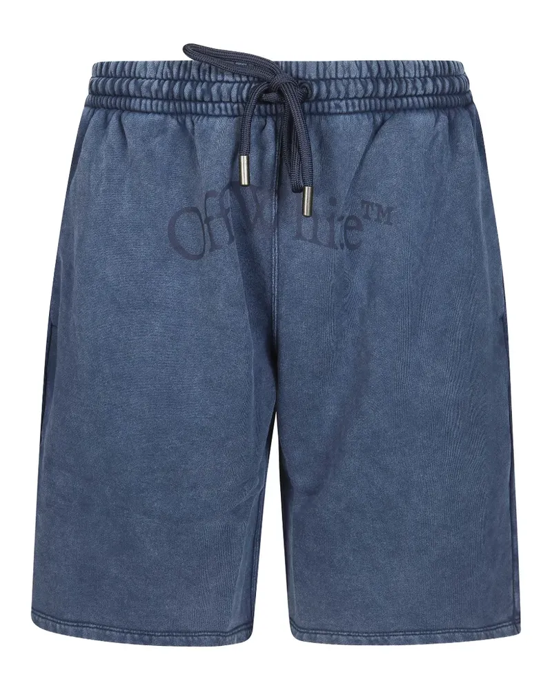 OFF-WHITE dawstring cotton shorts - Blau Blau