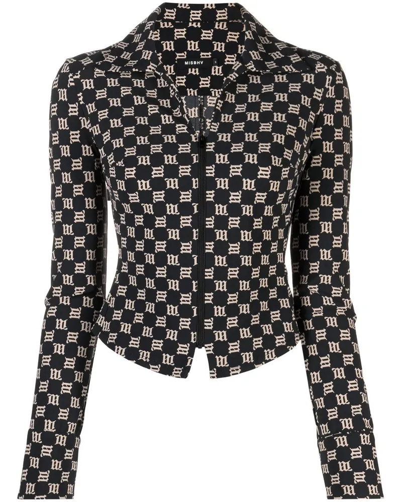 MISBHV Jacke mit Monogramm - Schwarz Schwarz